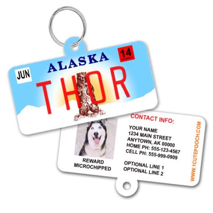 alaska license plate id tag