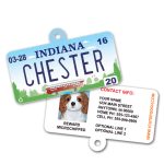 indiana bridge license plate pet id tag 570