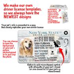 New York Driver License ID Tag and Wallet Card features