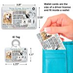 New York Driver License ID Tag and Wallet Card sizes