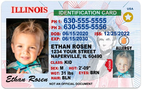 illinois kid ID card wb