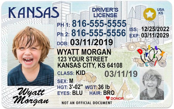 kansas kid driver license wb
