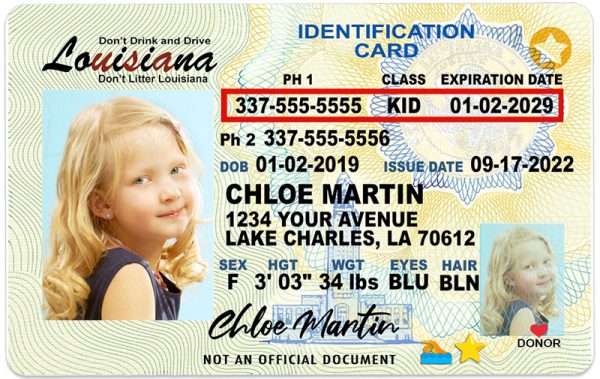 louisiana kid driver license wg