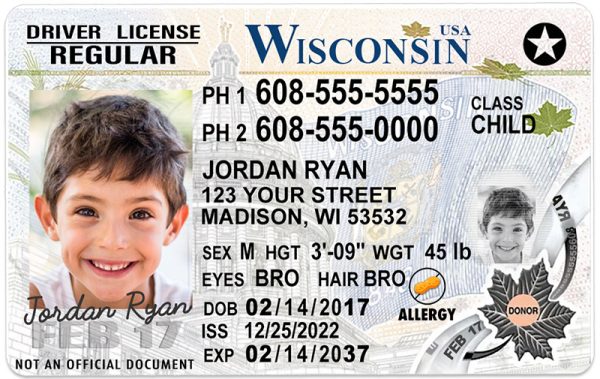 wisconsin kid driver license wb