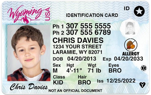 wyoming kid driver license wb