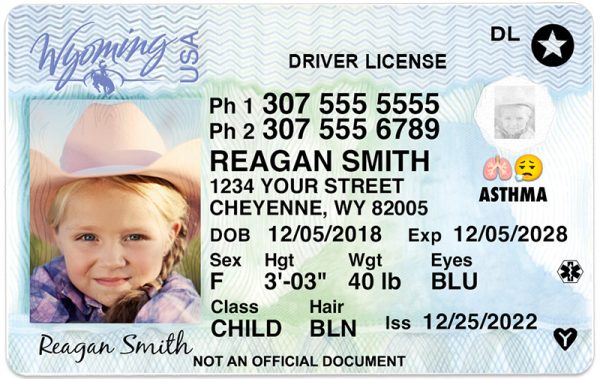 wyoming kid driver license wg
