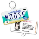 manitoba license plate pet id tag