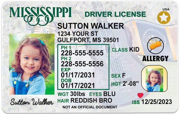 mississippi kid driver license wg