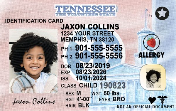 tennessee kid id card bb