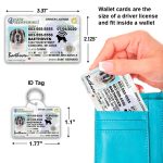 New Hampshire2 Driver License ID Tag and Wallet Card sizes