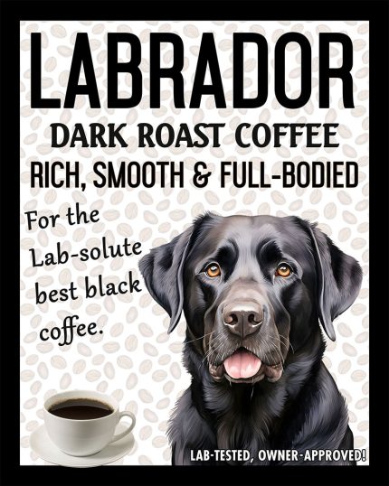 black lab coffee unframed
