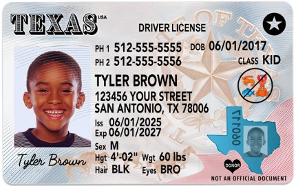 texas kid driver license bb