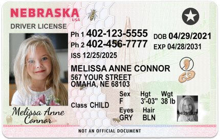nebraska 2026 kid driver license wg