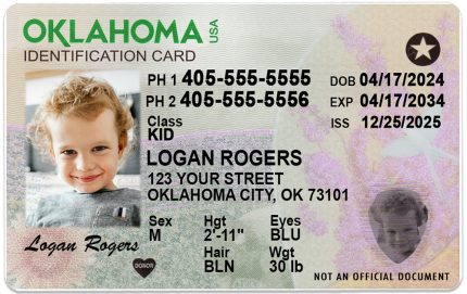 oklahoma kid driver license wb