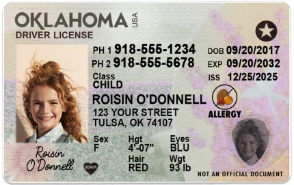oklahoma kid driver license wg