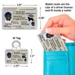 Newfoundland ID Tag and Wallet Card sizes