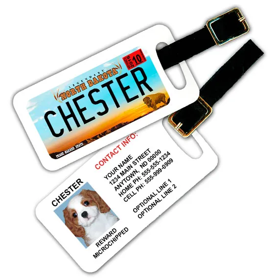 north dakota luggage tag
