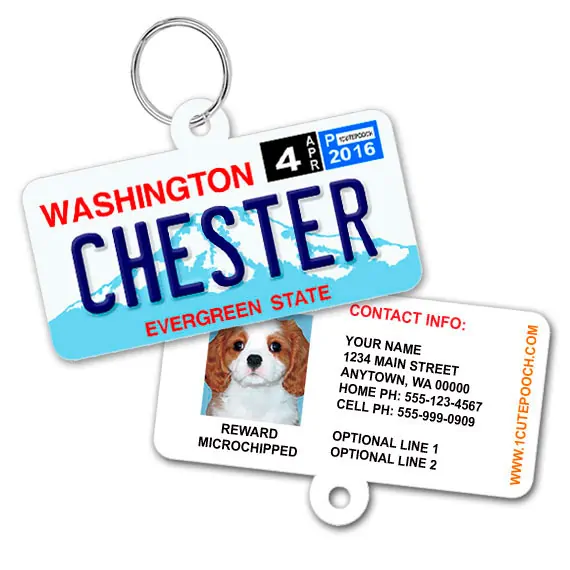 washington license plate id tag