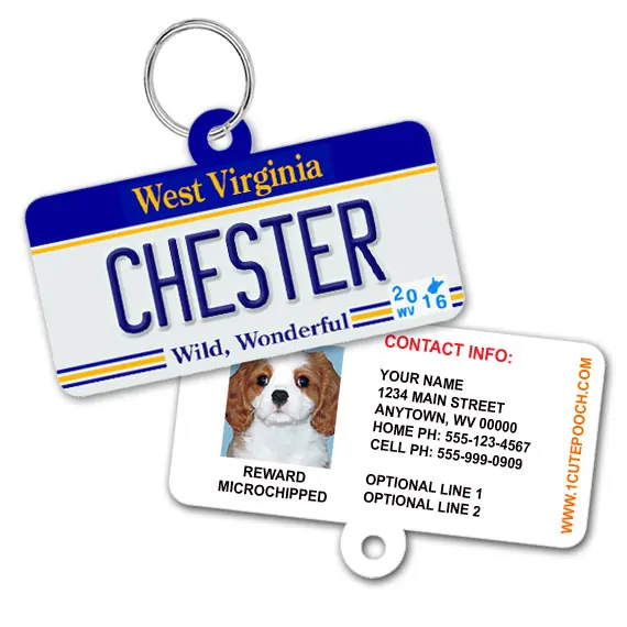 west virginia license plate id tag