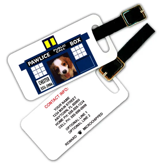 doctor who luggage tag