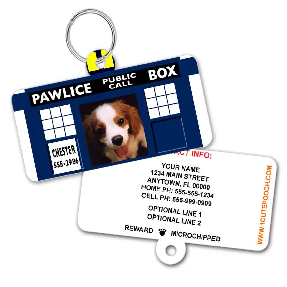 doctor who pet id tag doctor who pet id tag