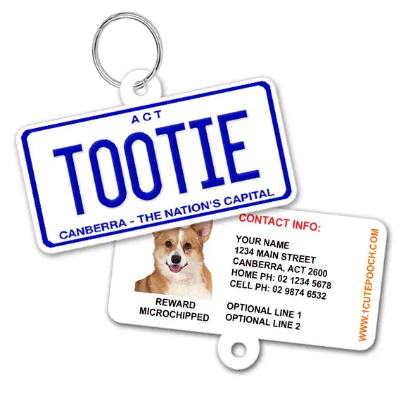 ACT Number Plate Pet ID Tag