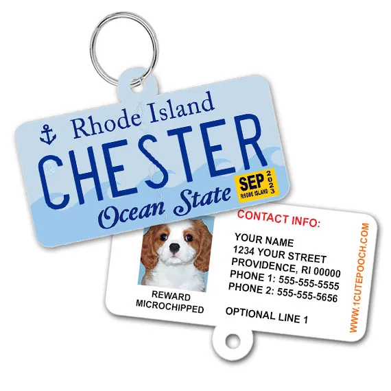 rhode island license plate pet id tag rhode island license plate pet id tag