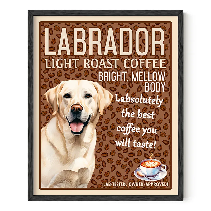 yellow lab coffee black