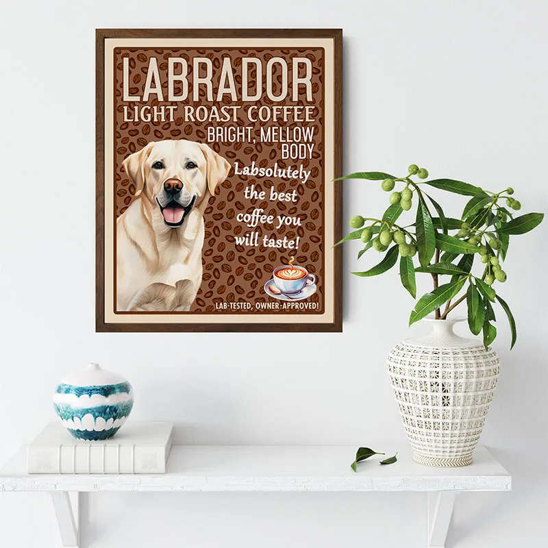 yellow lab coffee print product