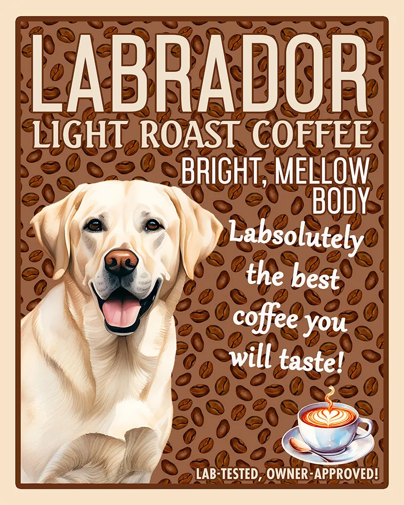 yellow lab coffee unframed yellow lab coffee unframed