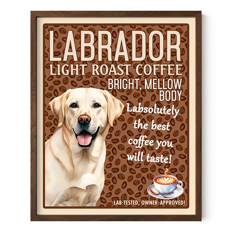 yellow lab coffee walnut